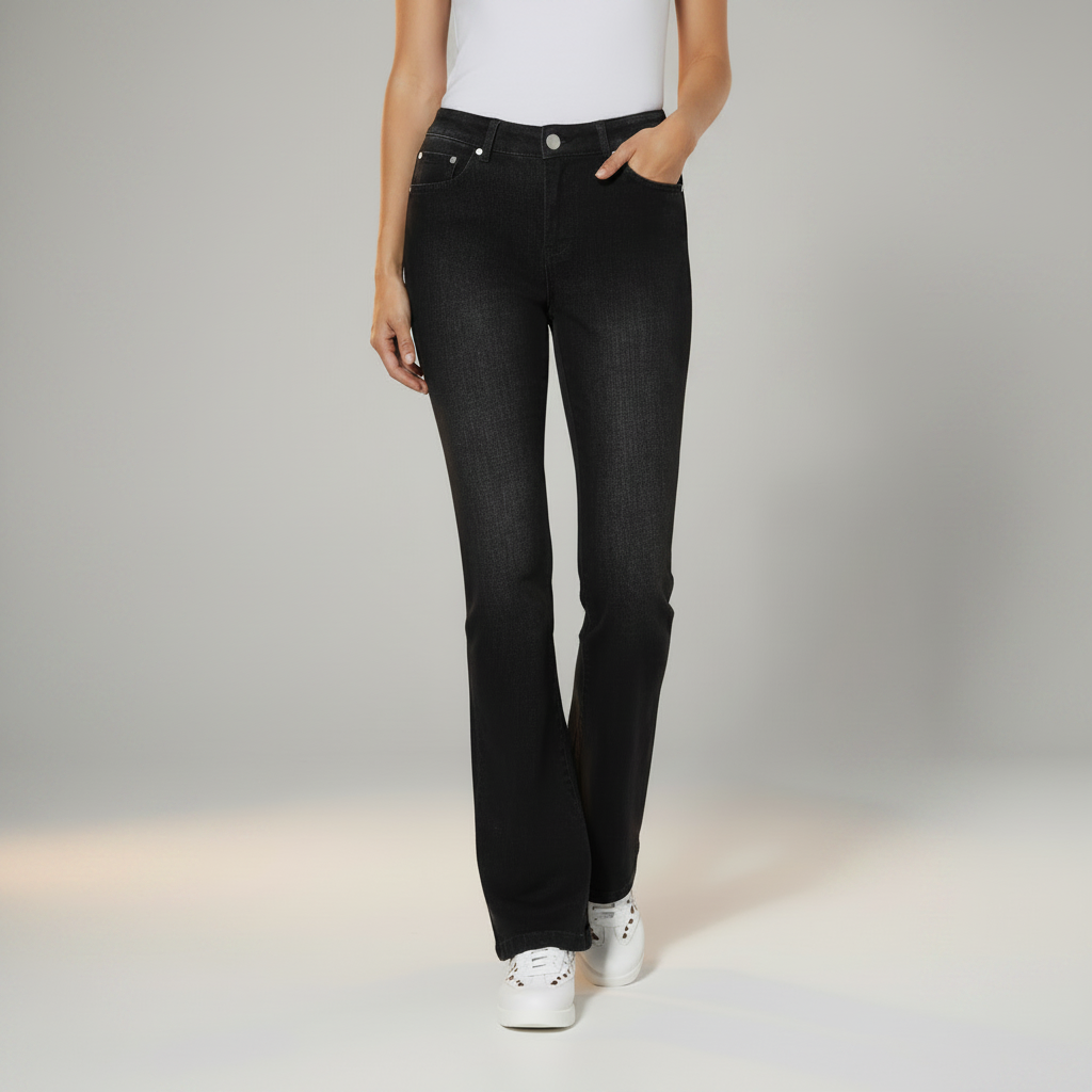 Bootcut Jeans – Bauchweg-Effekt mit Stretch und Slim Fit
