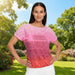 Shirt mit Folienprint – Ausbrennershirt mit Farbverlauf und Gummisaum