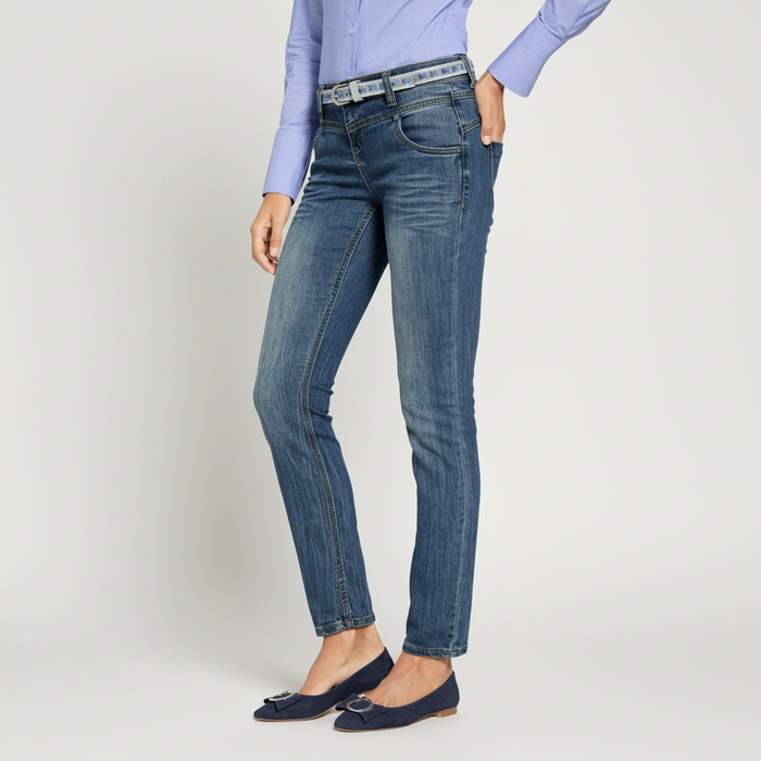 Skinny Jeans – Slim Fit Stretchjeans mit niedriger Leibhöhe