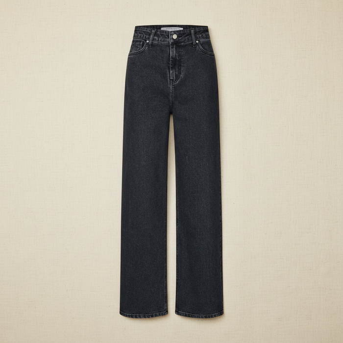Weit geschnittene, weiche Stretch-Jeans aus Denim mit mittelhohem Bund
